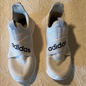 Adidas Women’s White Slip-On Sneakers With Cloudfoam Comfort